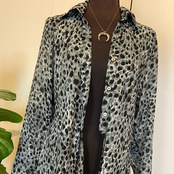 Sarong Style Button Down Cover Up | Collar Cover - Picture 4 of 12